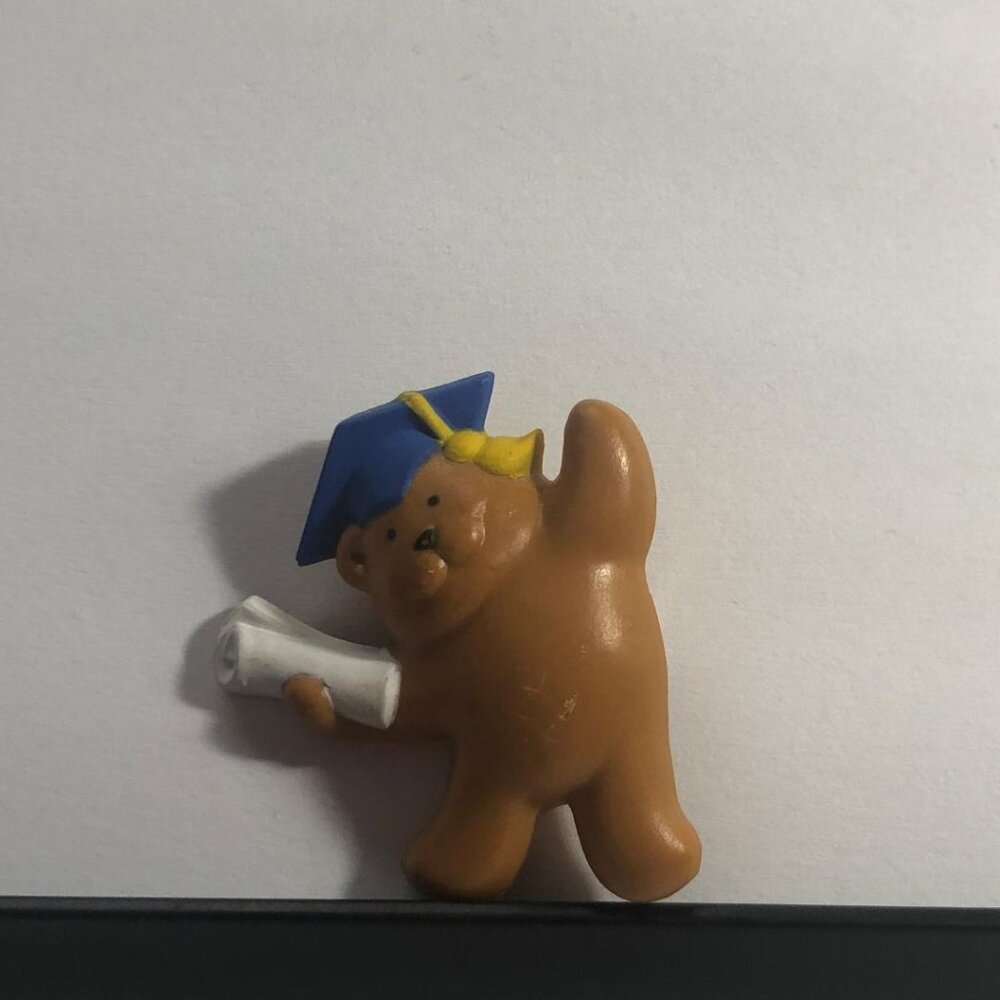 Vintage Hallmark Lapel Pin Graduation Graduate Teddy Bear With Diploma Brooch